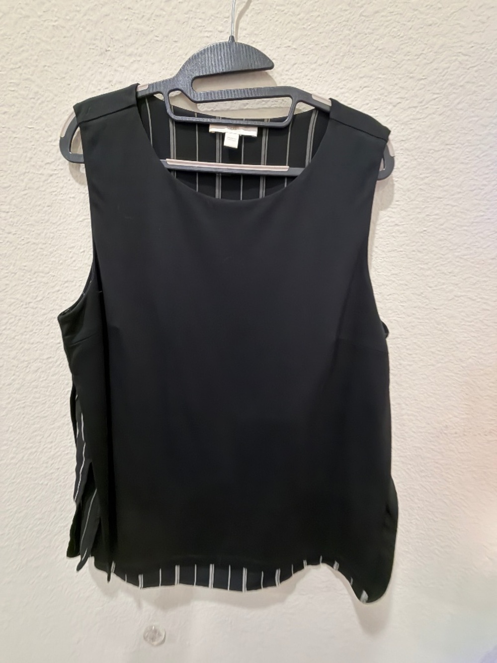 Ladies BOSS black reversible tunic shirt size L Good